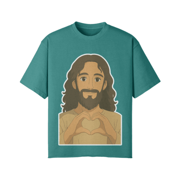 Wintergreen Dream oversized Jesus graphic tee, vintage wash