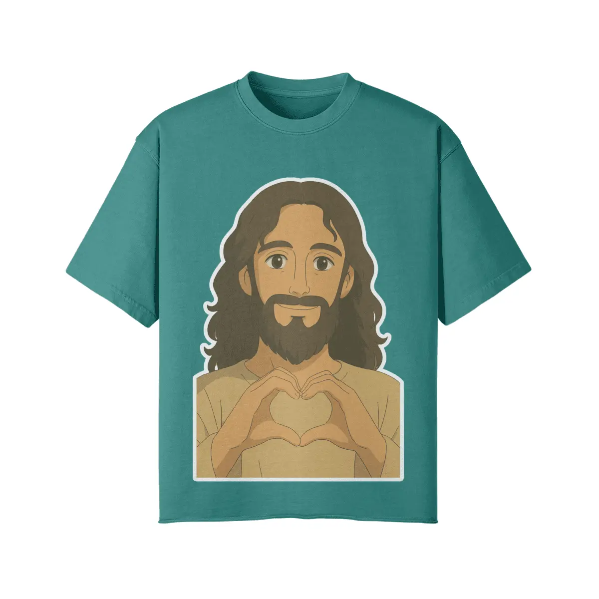 Business Scriptures – Bible Verses for Success & Growth - 4 - https://businessscriptures.com Wintergreen Dream oversized Jesus graphic tee, vintage wash