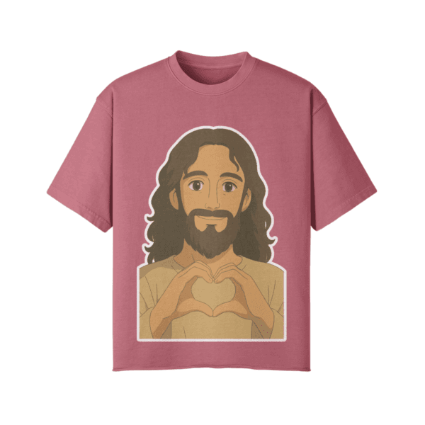 Cameo Brown vintage Jesus Loves You T-shirt with heart-hands design