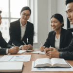 Faith and business transformation with Bible on desk at Business Scriptures